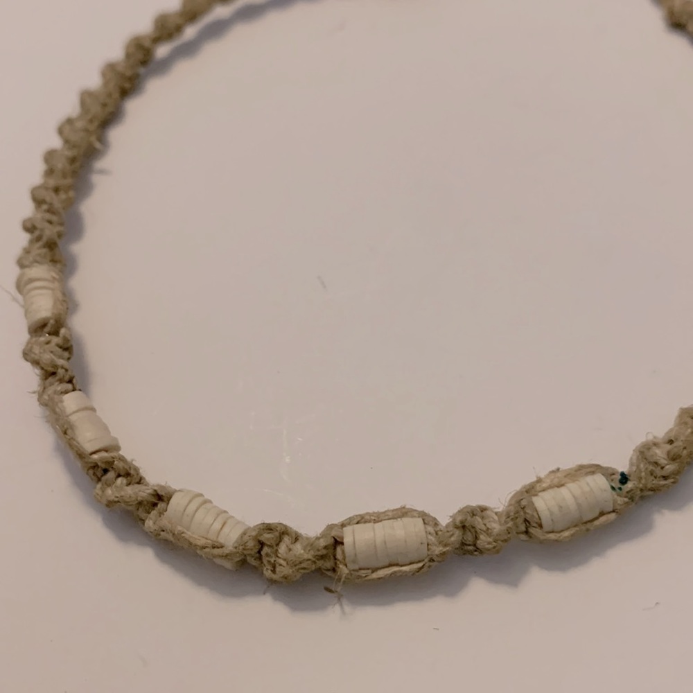 Macramé Choker with Wood beads